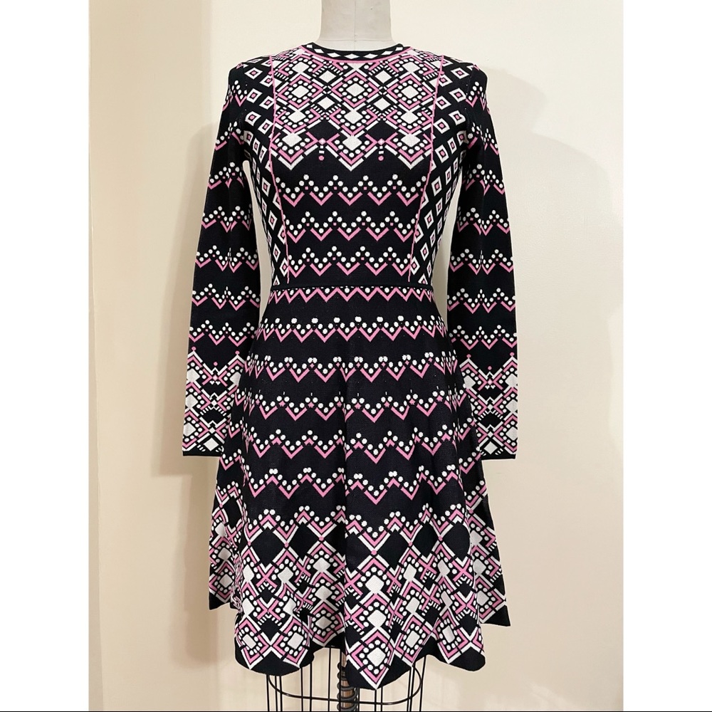 Geo Print Knit Dress